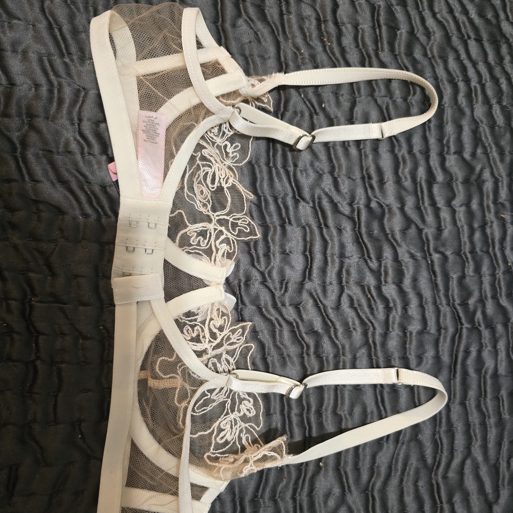 Agent Provocateur Sheer Lace Bra in Cream - Picture 5 of 5
